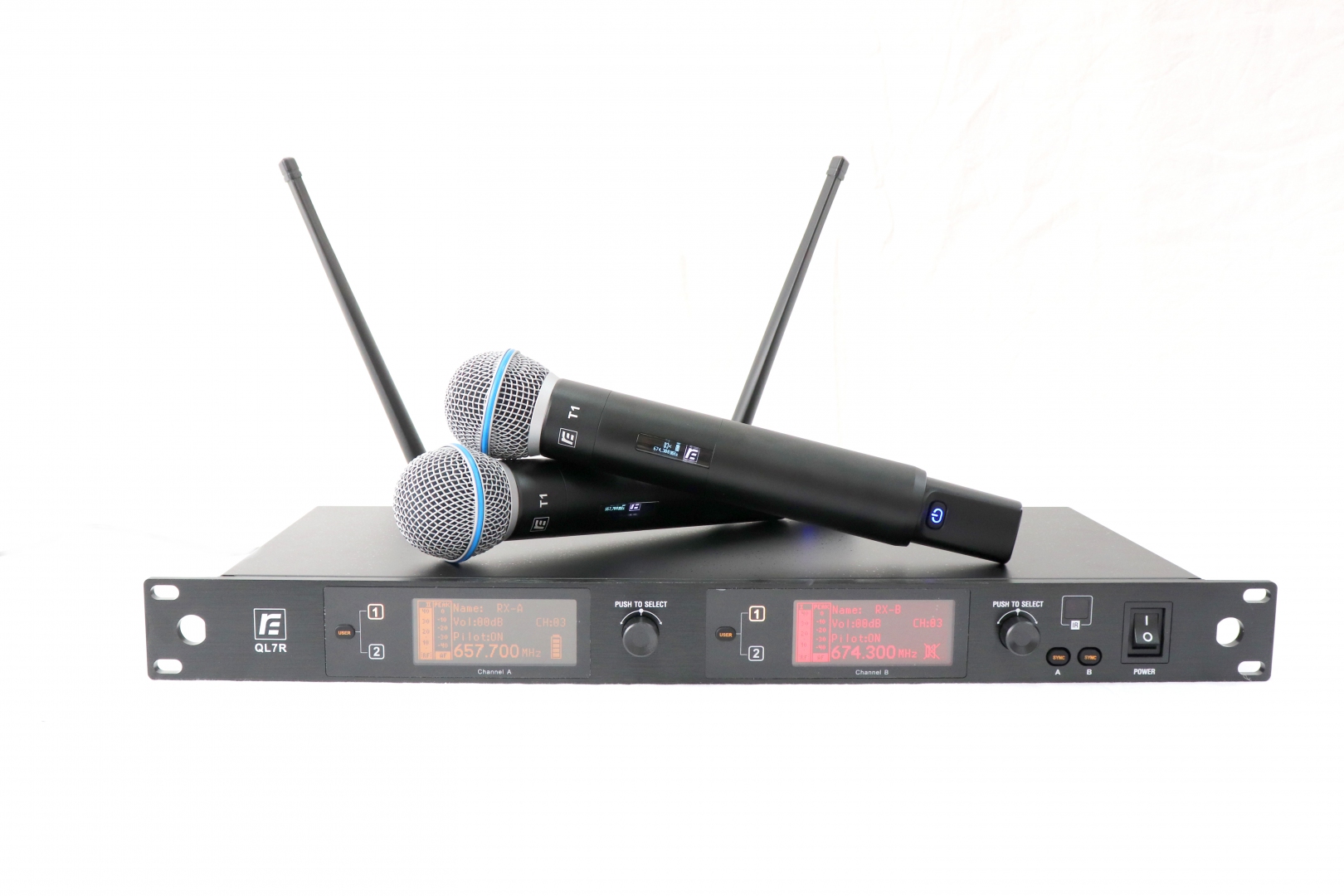 RFIntell QL7R/T1-B 720,500-754,000 МГц 2-канальная радиосистема с 2-мя ручными микрофонами в Самарской области
