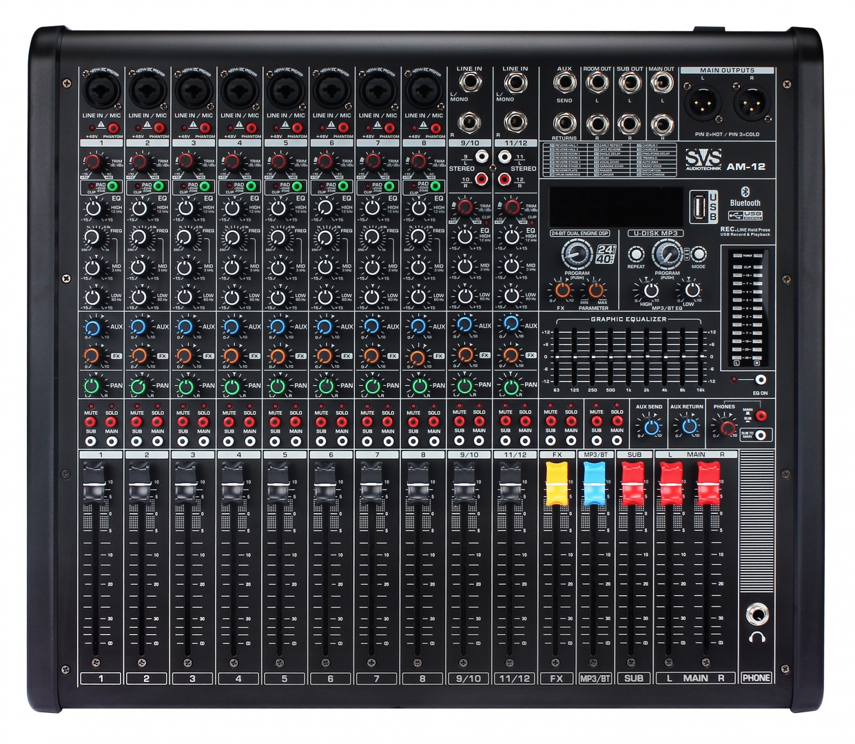 SVS Audiotechnik mixers AM-12 Микшерный пульт аналоговый, 12-канальный в Самарской области