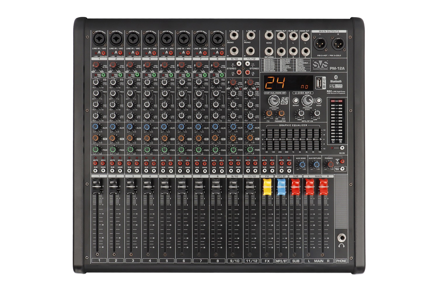 SVS Audiotechnik mixers PM-12A Активный аналоговый микшерный пульт, 12-канальный в Самарской области